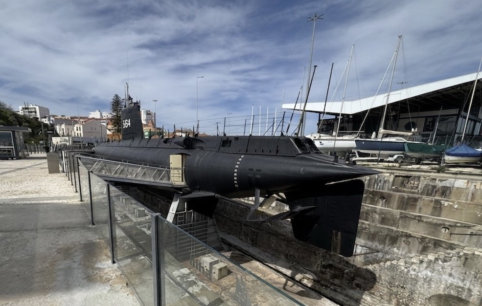 Submarine in dry dock